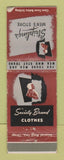 Matchbook Cover - Society Brand Men's Clothes Stripling's WORN