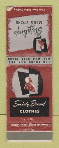 Matchbook Cover - Society Brand Men's Clothes Stripling's WORN