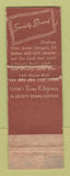 Matchbook Cover - Society Brand Men's Clothes Stripling's WORN