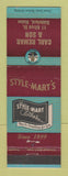 Matchbook Cover - Style Mart Men's Clothes Carl Remar Son Biddeford ME