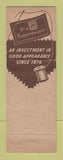 Matchbook Cover - Kuppenheimer Men's Clothes Hardie Caudle Chattanooga TN
