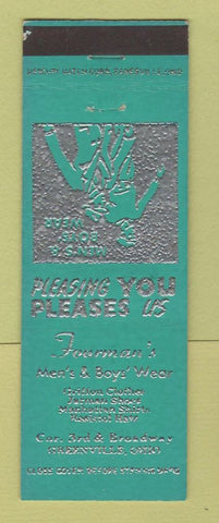 Matchbook Cover - Fourman's Men's Clothes Greenville OH