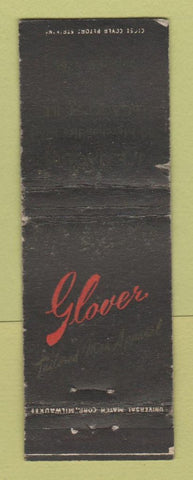 Matchbook Cover - Glover Men's Clothes Chicago IL JE Jacobs WORN