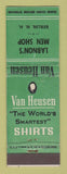 Matchbook Cover - Van Heusen Men's Clothes Labnon's Berlin NH
