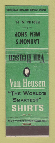 Matchbook Cover - Van Heusen Men's Clothes Labnon's Berlin NH