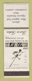 Matchbook Cover - Arrow Men's Clothes Albert's Lethbridge AB