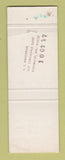 Matchbook Cover - Arrow Men's Clothes Albert's Lethbridge AB