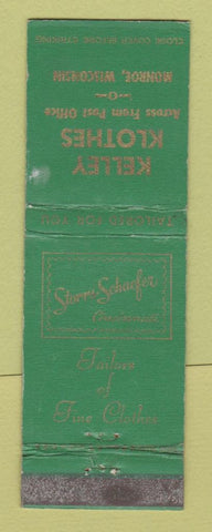 Matchbook Cover - Storrs Schaefer Clothes Kelley Monroe WI WEAR