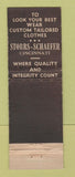 Matchbook Cover - Storrs Schaefer Clothes Kelley Monroe WI WEAR