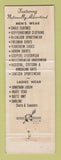 Matchbook Cover - Eklund Men's Clothes Minneapolis MN WEAR