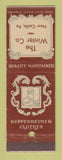 Matchbook Cover - Kuppenheimer Men's Clothes Winter Company New Castle PA