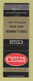 Matchbook Cover - Curlee Men's Clothes Schulte & Thompson Scottville MI