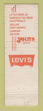 Matchbook Cover - John's Jeans Clothes Levi's Little Rock AR Dallas Denton TX