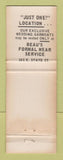 Matchbook Cover - OP Gallo Tailors Men's Clothes Columbus OH WEAR