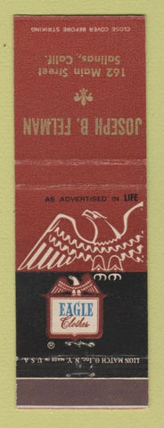 Matchbook Cover - Eagle Men's Clothes Joseph Felman Salinas CA