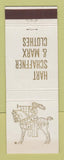 Matchbook Cover - Hart Schaffner Marx Men's Clothes Richter's Laredo TX