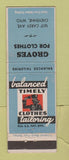 Matchbook Cover - Timely Men's Clothes Groves Cheyenne WY