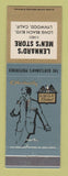 Matchbook Cover - Eagle Men's Clothes Lennard's Lynwood CA