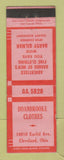 Matchbook Cover - Doanbrooke Men's Clothes Cleveland OH