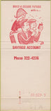 Matchbook Cover - Denver Florists Credit Union Denver CO 30 Strike