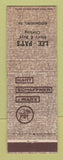 Matchbook Cover - Hart Schaffner Marx Men's Clothes Lee Pat's Bloomsburg PA