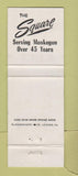 Matchbook Cover - Hart Schaffner Marx Men's Clothes The Square Muskegon MI WEAR