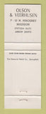 Matchbook Cover - Hart Schaffner Marx Men's Clothes Olson Veerhusen Madison WI