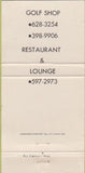 Matchbook Cover - Jack Nicklaus Golf Center 30 Strike