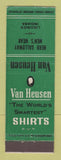 Matchbook Cover - Van Heusen Men's Clothes Herb Galloway Ligonier IN