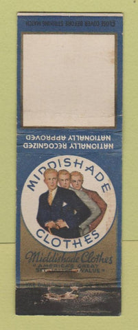 Matchbook Cover - Middishade Men's Clothes POOR STRIKER