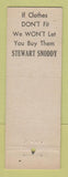 Matchbook Cover - Joseph Freedman Men's Clothes Harrisburg PA