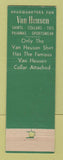 Matchbook Cover - Van Heusen Men's Clothes Sevigny's Biddeford ME