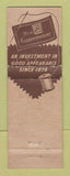 Matchbook Cover - Kuppenheimer Men's Clothes Walter Jones Reading PA WEAR