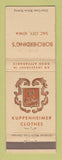 Matchbook Cover - Kuppenheimer Men's Clothes Borcherding's Sac City IA