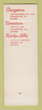Matchbook Cover - Urdon's Women's Clothes Washington DC Rosslyn VA SAMPLE