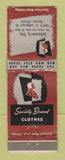 Matchbook Cover - Society Brand Men's Clothes Johnson's Peoria IL WORN