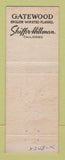 Matchbook Cover - Shiffer Hillman Men's Clothes McAllister Howard Kamloops BC