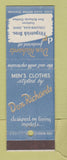 Matchbook Cover - Don Richards Men's Clothes Pitzpatrick Bros Columbiana OH