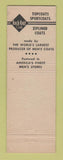 Matchbook Cover - Rock Knit Coats Men's Clothes Harry Schwarz Cleveland OH