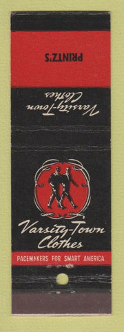Matchbook Cover - Varsity Town Men's Clothes Printz's