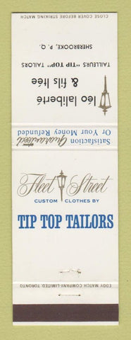 Matchbook Cover - Fleet Street Men's Clothes Sherbrooke QC