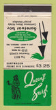 Matchbook Cover - Queen's Surf Hawaii girlie 30 Strike