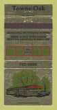 Matchbook Cover - Towne Oak Sunnyvale CA Restaurant 30 Strike