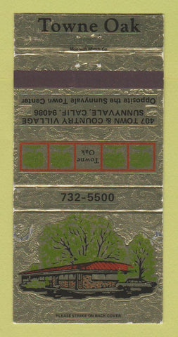 Matchbook Cover - Towne Oak Sunnyvale CA Restaurant 30 Strike