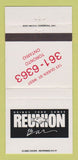 Matchbook Cover - Reunion Bar Toronto ON 30 Strike