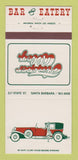 Matchbook Cover - Flapper Alley Bar Eatery Santa Barbara CA 30 Strike