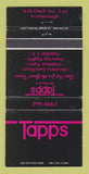 Matchbook Cover - Tapps Restaurant Scarborough ON WEAR 30 Strike