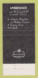 Matchbook Cover - Ambrosino's Italian Restaurant Scottsdale AZ 30 Strike