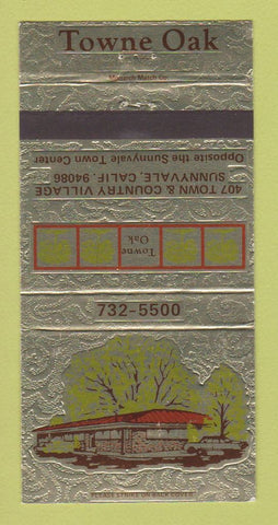 Matchbook Cover - Towne Oak Sunnyvale CA Restaurant 30 Strike