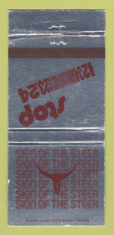 Matchbook Cover - Sign of the Steer McCormick Inn Chicago IL WEAR 30 Strike